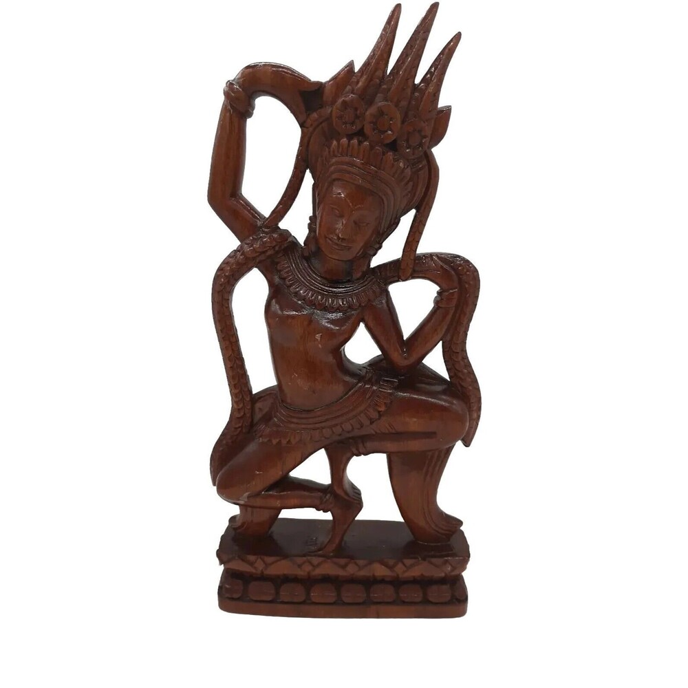 Carved Wooden Goddess By Tong Lim 12/2011 Cambodia